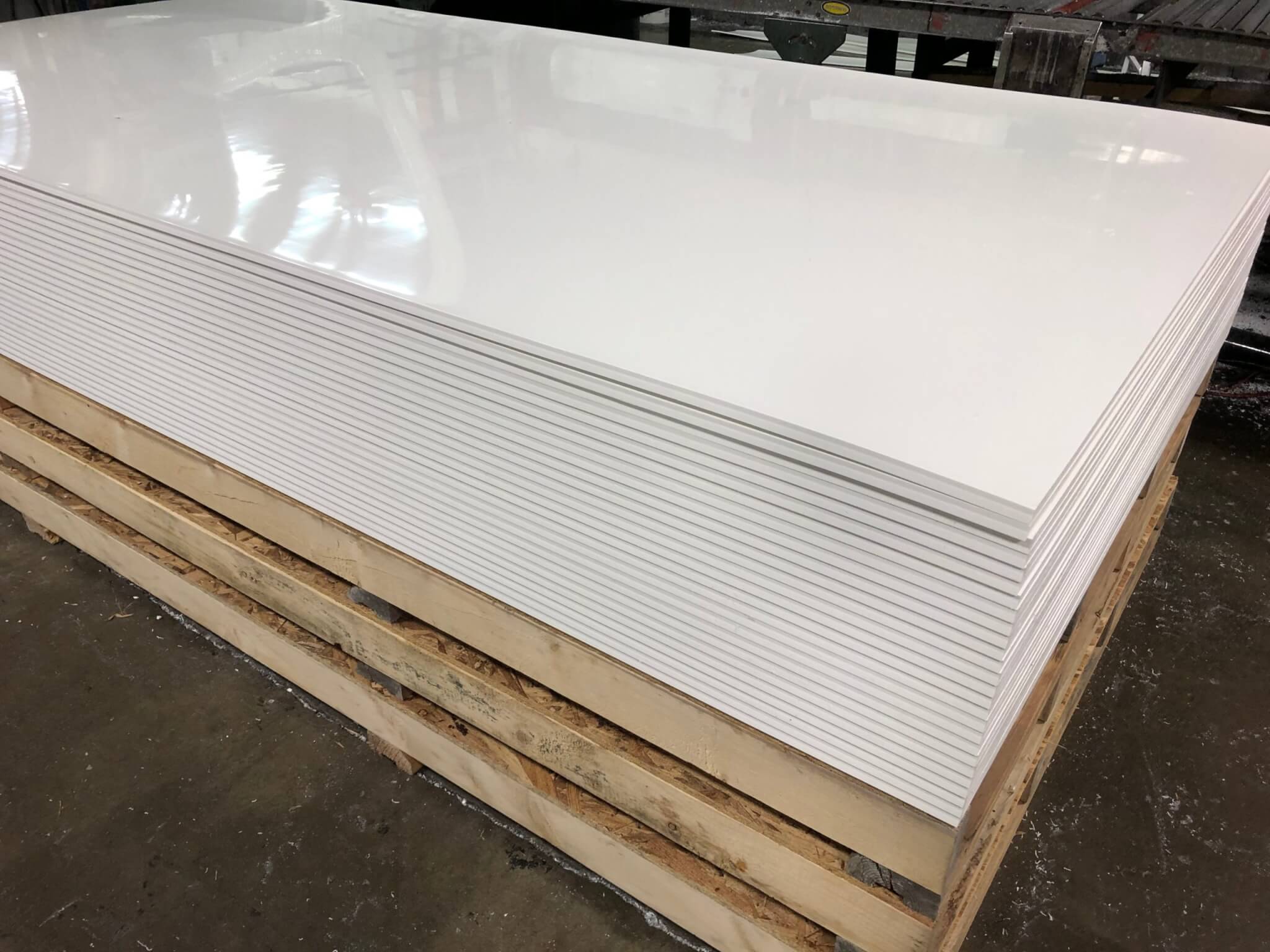 36 x 18 White HDPE Cutting Board/Bench Top